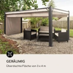 Pantheon Cortina Pavillon Mit Dach 3x4m 4 Seitenteile Beige -Heimladen 10033318 de 0004 logo