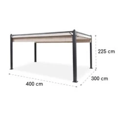 Pantheon Cortina Pavillon Mit Dach 3x4m 4 Seitenteile Beige -Heimladen 10033318 yy 0009 logo Blumfeldt Pantheon Cortina Pavillon 3x4m beige