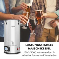 Maischfest Maischekessel 5 Teile 1500/3000W 35l LCD Edelstahl -Heimladen 10033341 de 0002 logo