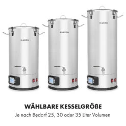 Maischfest Maischekessel 5 Teile 1500/3000W 35l LCD Edelstahl -Heimladen 10033341 de 0003 logo