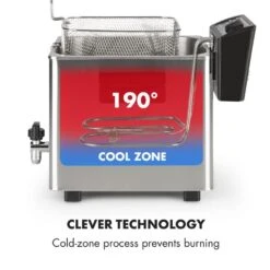 Family Fry Fritteuse 3000W Oil Drain Technology Edelstahl Silber 16 Family Fry Fritteuse 3000W Oil Drain Technology Edelstahl Silber -Heimladen 10033342 yy 0006 logo Klarstein Family Fry Fritteuse 3000W silber