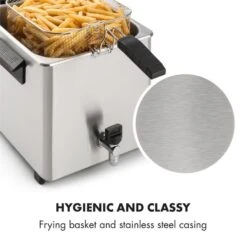 Family Fry Fritteuse 3000W Oil Drain Technology Edelstahl Silber 17 Family Fry Fritteuse 3000W Oil Drain Technology Edelstahl Silber -Heimladen 10033342 yy 0008 logo Klarstein Family Fry Fritteuse 3000W silber