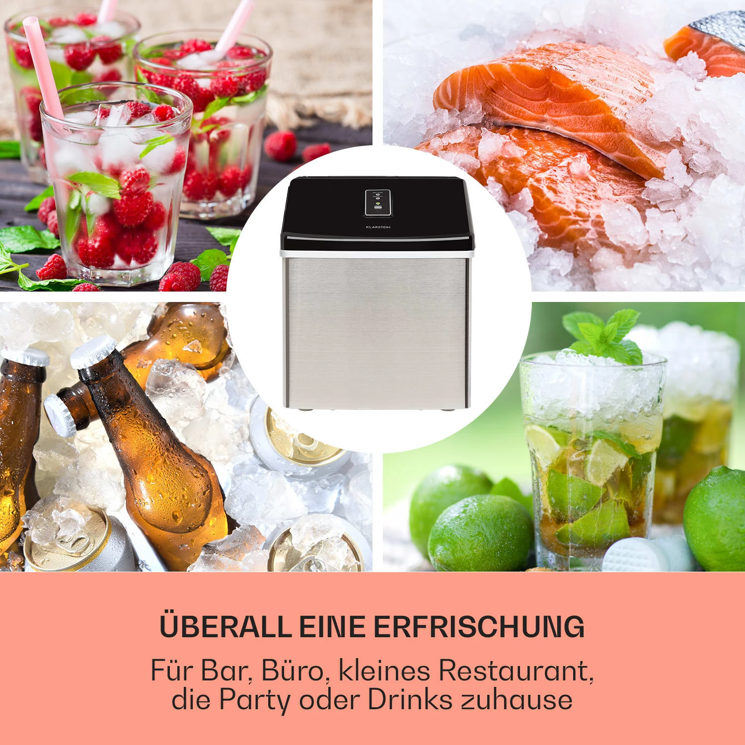Clearcube Eiswürfelmaschine Klareis 13kg/24h Edelstahl Schwarz 5 Clearcube Eiswürfelmaschine Klareis 13kg/24h Edelstahl Schwarz – Bild 3