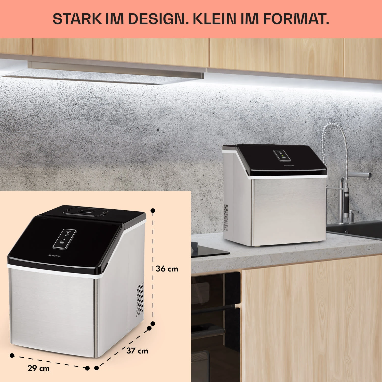 Clearcube Eiswürfelmaschine Klareis 13kg/24h Edelstahl Schwarz 8 Clearcube Eiswürfelmaschine Klareis 13kg/24h Edelstahl Schwarz – Bild 6