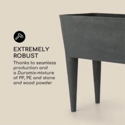 Mammutgrow Hochbeet 76 X 65 X 37 Cm UV- Und Frostschutz Anthrazit 14 Mammutgrow Hochbeet 76 X 65 X 37 Cm UV- Und Frostschutz Anthrazit -Heimladen 10033360 yy 0005 logo Blumfeldt Mammutgrow Hochbeet anthrazit