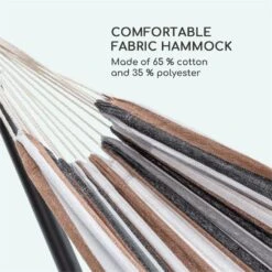 Sri Lanka Swing Hängematte Stahlrahmen 160 Kg Max. Gestreift 15 Sri Lanka Swing Hängematte Stahlrahmen 160 Kg Max. Gestreift -Heimladen 10033371 yy 0006 logo Blumfeldt Sri Lanka Swing Haengematte gestreift