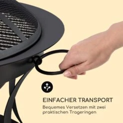 Pentos 2-in-1-Feuerschale Ø73cm Funkenschutz Ø60cm Grill Gusseisen -Heimladen 10033380 de 0005 logo