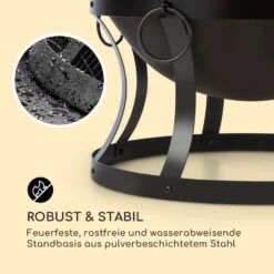 Pentos 2-in-1-Feuerschale Ø73cm Funkenschutz Ø60cm Grill Gusseisen -Heimladen 10033380 de 0006 logo