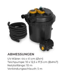 Aquaklar Teichdruckfilter-Set 11W UV-C Klärer 35W Pumpe 5 M Schlauch -Heimladen 10033393 de 0007 logo