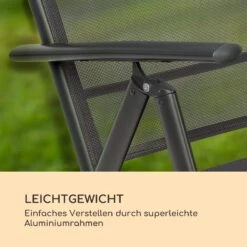 Almeria Klappstuhl 2er-Set 56,5 X 107 X 68 Cm ComfortMesh Aluminium -Heimladen 10033400 de 0003 logo