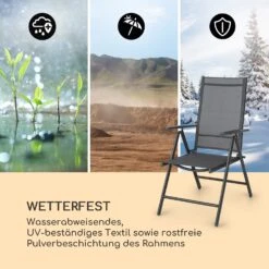 Almeria Klappstuhl 2er-Set 56,5 X 107 X 68 Cm ComfortMesh Aluminium -Heimladen 10033400 de 0008 logo