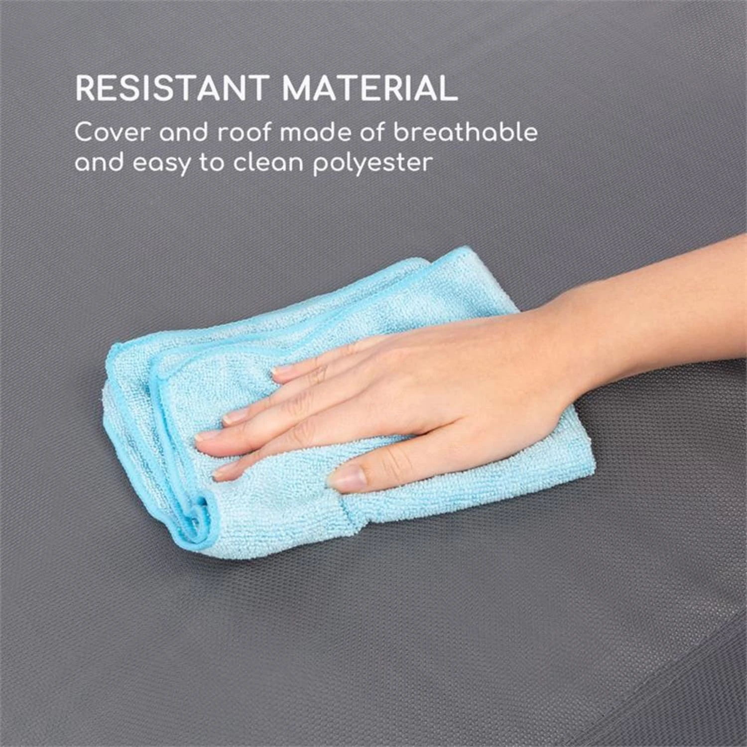 Garden Grove Gartenliege Swing Bed Stahlrahmen Sonnendach Polyester 9 Garden Grove Gartenliege Swing Bed Stahlrahmen Sonnendach Polyester – Bild 7