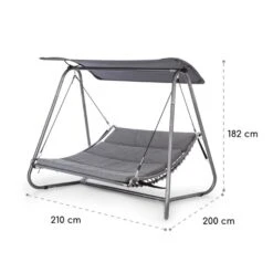 Garden Grove Gartenliege Swing Bed Stahlrahmen Sonnendach Polyester 19 Garden Grove Gartenliege Swing Bed Stahlrahmen Sonnendach Polyester -Heimladen 10033462 yy 0009 logo Blumfeldt Garden Grove Swingbed anthrazit