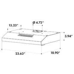 Contempo Neo Unterbau-Dunstabzugshaube 60cm 175m³/h LED Edelstahl -Heimladen 10033472 uk 0009 logo
