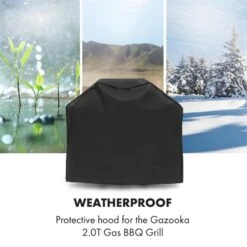 Gazooka 2.0T Wetterschutzhaube 600D Canvas 30/70% PE/PVC Schwarz -Heimladen 10033535 yy 0003 logo Klarstein Gazooka Wetterschutzhaube schwarz