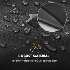 Hot & Hot Wetterschutzhaube 600D Canvas 30/70% PE/PVC Schwarz -Heimladen 10033537 yy 0005 logo Klarstein Hot and Hot Wetterschutzhaube schwarz