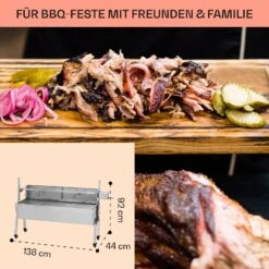 Sauenland Pro Spanferkelgrill Drehspieß 13W 4 Rollen Edelstahl -Heimladen 10033566 de 0006 usp