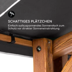 Aruba Hollywoodschaukel Sonnendach 130cm 2-Sitzer Massivholz Grau -Heimladen 10033574 de 0007 logo