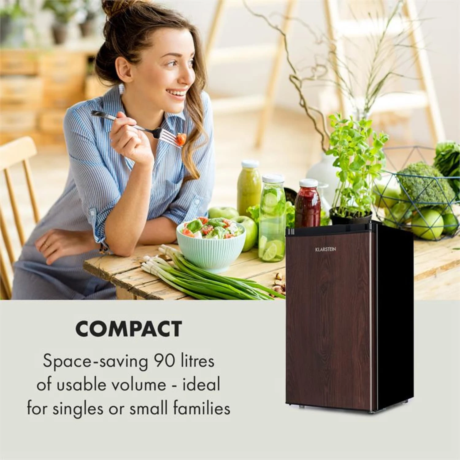 Feldberg Kühlschrank A+ 90 Liter MirageCool Concept Holzdesign Schwarz 8 Feldberg Kühlschrank A+ 90 Liter MirageCool Concept Holzdesign Schwarz – Bild 6