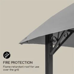 Steakhouse Al Sur Pavillon 244x260x152cm 160 G Flammhemmend Stahl Grau -Heimladen 10033609 yy 0004 logo Blumfeldt Steakhouse al Sur Pavillon grau