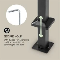 Steakhouse Al Sur Pavillon 244x260x152cm 160 G Flammhemmend Stahl Grau -Heimladen 10033609 yy 0005 logo Blumfeldt Steakhouse al Sur Pavillon grau