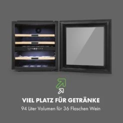 Vinsider 36 Weinkühlschrank 2 Kühlzonen 5-22°C 85l Edelstahl -Heimladen 10033682 de 0004 logo
