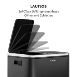 Trash Gordon Treteimer 30L / 2x15L Geräuschlos PP Edelstahl Schwarz -Heimladen 10033721 de 0003 logo