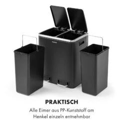 Trash Gordon Treteimer 30L / 2x15L Geräuschlos PP Edelstahl Schwarz -Heimladen 10033721 de 0005 logo