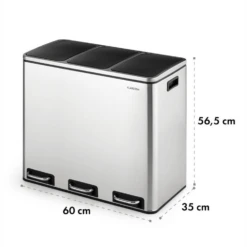 Grandmaster Trash Treteimer 54l / 3x18L Geräuschlos PP Edelstahl 13 Grandmaster Trash Treteimer 54l / 3x18L Geräuschlos PP Edelstahl -Heimladen 10033726 yy 0006 logo Klarstein Grandmaster Trash Treteimer 54l