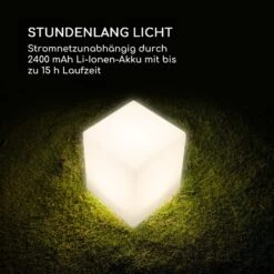 Shinecube XL Leuchtwürfel 40x40x40cm 16 Farben-LED 4 Licht-Modi Weiß -Heimladen 10033732 de 0006 logo