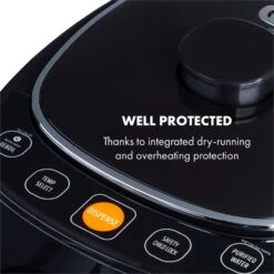 Hot Spring Plus Heißwasserspender 5l Edelstahl-Wassertank 45-95 °C -Heimladen 10033753 yy 0003 logo Klarstein Hot Spring Heisswasserspender schwarz