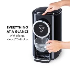 Hot Spring Plus Heißwasserspender 5l Edelstahl-Wassertank 45-95 °C -Heimladen 10033753 yy 0004 logo Klarstein Hot Spring Heisswasserspender schwarz