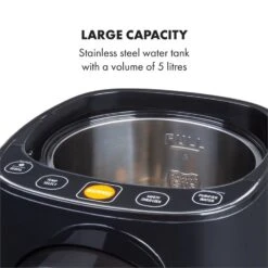 Hot Spring Plus Heißwasserspender 5l Edelstahl-Wassertank 45-95 °C -Heimladen 10033753 yy 0005 logo Klarstein Hot Spring Heisswasserspender schwarz