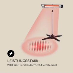 Dark Wave Stand Infrarot-Heizstrahler 2000W Goldbeschichtete Carbonröhre IP65 Standfuß -Heimladen 10033811 de 0004 logo