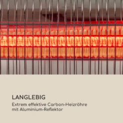 Dark Wave Stand Infrarot-Heizstrahler 2000W Goldbeschichtete Carbonröhre IP65 Standfuß -Heimladen 10033811 de 0007 logo