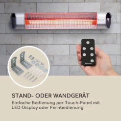Dark Wave Stand Infrarot-Heizstrahler 2000W Goldbeschichtete Carbonröhre IP65 Standfuß -Heimladen 10033811 de 0008 logo