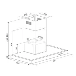 Darya Dunstabzugshaube 60cm 310 M³/h Edelstahl Silber -Heimladen 10033820 yy 0011 logo Klarstein Darya Dunstabzugshaube 60cm