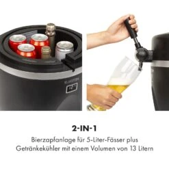 Tap2Go Mobile 2-in1 Bierzapfanlage Mit Getränkekühler 5l/13l Schwarz -Heimladen 10034006 de 0003 logo