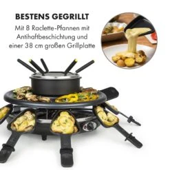 Fonduelette Raclette Und Fondue 1350W 1 Liter 38 Cm Ø Für 8 Personen -Heimladen 10034138 de 0003 logo