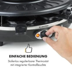 Fonduelette Raclette Und Fondue 1350W 1 Liter 38 Cm Ø Für 8 Personen -Heimladen 10034138 de 0004 logo