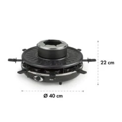 Fonduelette Raclette Und Fondue 1350W 1 Liter 38 Cm Ø Für 8 Personen -Heimladen 10034138 yy 0007 logo Klarstein Fonduelette Raclette und Fondue 1350W