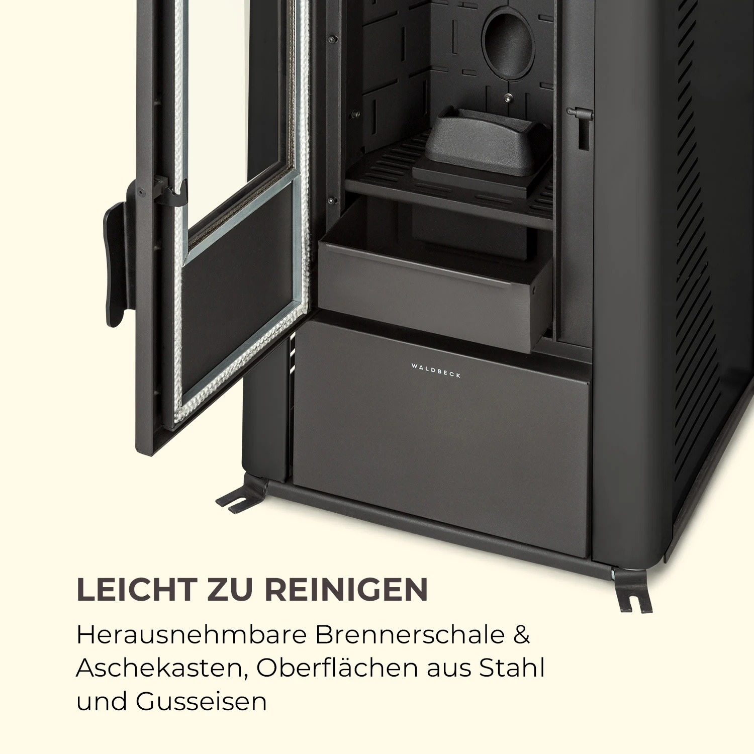 Energiewende Pelletofen 5/10 KW 5 Stufen Timer 18kg 250m³ Fernbedienung Schwarz 10 Energiewende Pelletofen 5/10 KW 5 Stufen Timer 18kg 250m³ Fernbedienung Schwarz – Bild 8
