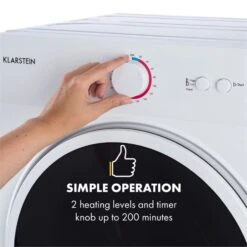 Jet Set Mini-Wäschetrockner Ablufttrockner 1020W EEK C 3kg 50cm Weiß -Heimladen 10034158 yy 0004 logo Klarstein Jet Set Waeschetrockner weiss