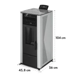 Energiewende Pelletofen 5/10 KW 5 Stufen Timer 18kg 250m³ Fernbedienung Grau -Heimladen 10034181 yy 0009 logo