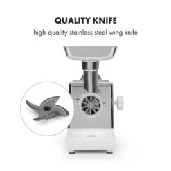 Kraftprotz Elektrischer Fleischwolf 700 W Kupfermotor Edelstahl -Heimladen 10034215 yy 0004 logo Klarstein Kraftprotz elektrischer Fleischwolf weiss