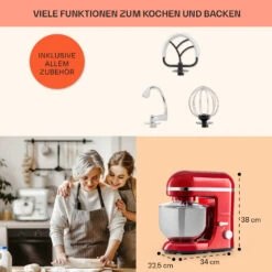 Bella Elegance Küchenmaschine 2000 W 2,7 PS 5,2 Ltr Edelstahl BPA-frei -Heimladen 10034364 de 0005 usp