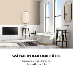 Bornholm Smart Konvektions-Heizgerät | 2000 W | SmartHeat Design: WiFi-Verbindung | LED-Display | 24-h-Timer | 2 Heizstufen: 1000 / 2000 W | IP24: Spritzwassergeschützt | Fernbedienung | Standgerät -Heimladen 10034391 de 0005 logo