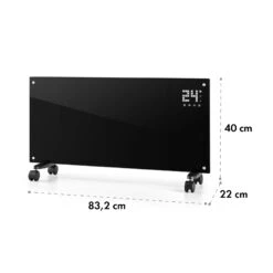 Bornholm Smart Konvektions-Heizgerät | 2000 W | SmartHeat Design: WiFi-Verbindung | LED-Display | 24-h-Timer | 2 Heizstufen: 1000 / 2000 W | IP24: Spritzwassergeschützt | Fernbedienung | Standgerät -Heimladen 10034391 yy 0009 logo