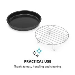 AeroVital Cube Chef Pizzateller Hoher Grilleinsatz Zubehör Edelstahl -Heimladen 10034411 yy 0005 logo Klarstein AeroVital Cube Chef Pizzateller