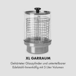 Wurstfabrik 450 Hot Dog Maker 450W 5L 30-100°C Glas Edelstahl -Heimladen 10034450 de 0004 logo